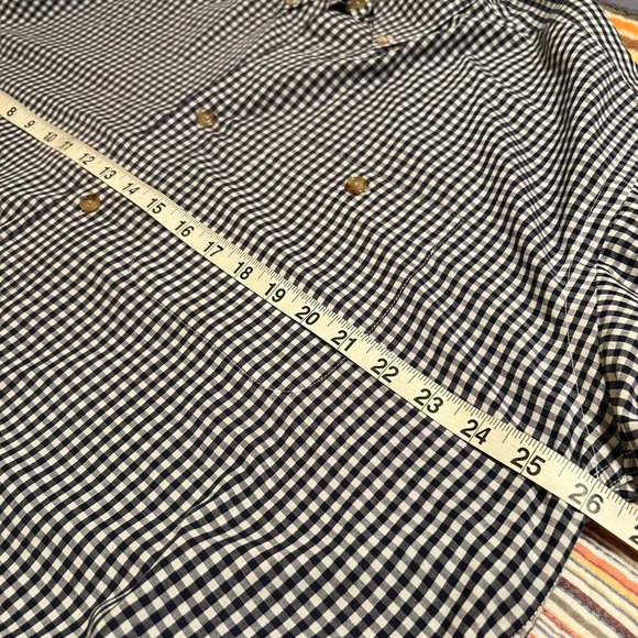 ORVIS Mens Long Sleeve Gingham Check Button Down Shirt Size L Navy White - Picture 5 of 6